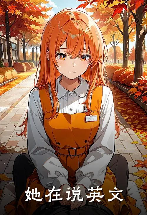 她在说英文