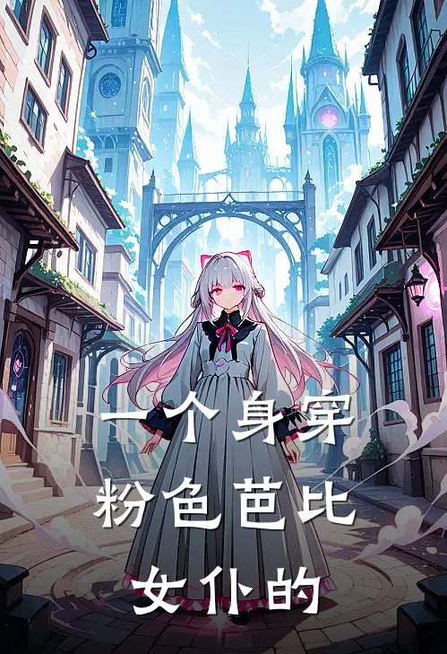一个身穿粉色芭比女仆的