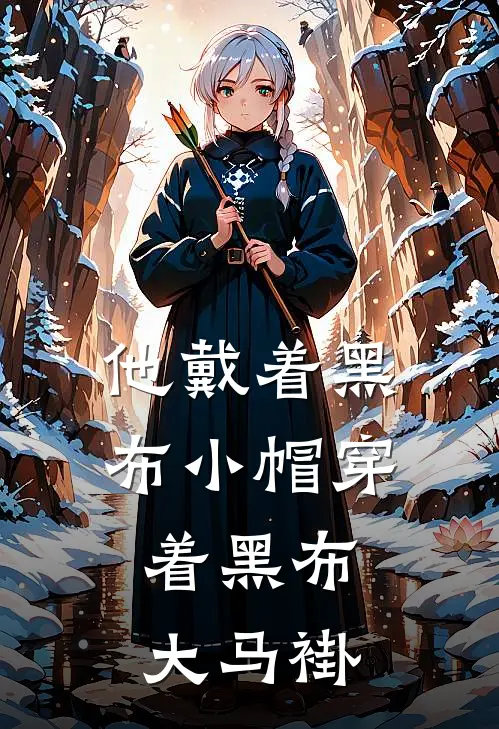他戴着黑布小帽穿着黑布大马褂